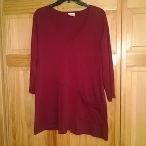 V neck one pocket tunic