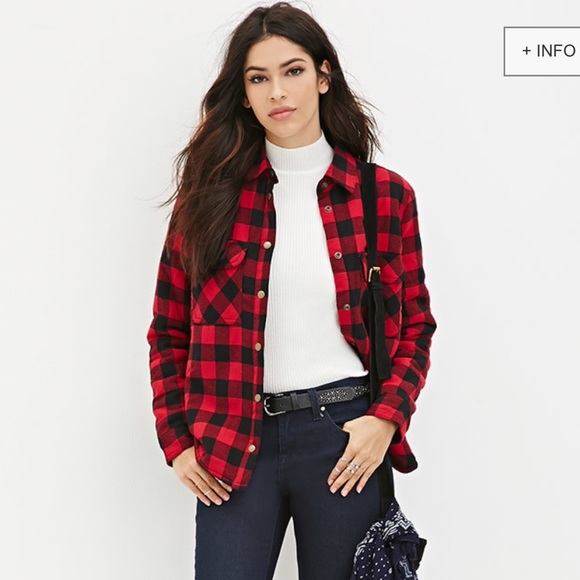 Plaid button down jacket