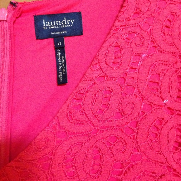 Laundry Long-sleeved V-neck Lace Dress - Picture 3 of 4