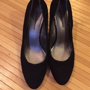 Adrienne Vittadini wedge heels. Suede;patent heels