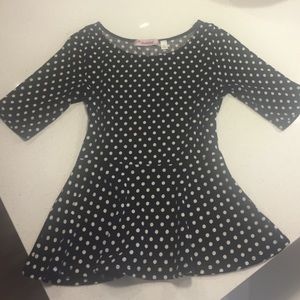 Polka Dot Peplum top