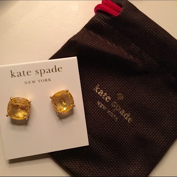 Kate Spade Large Yellow Gumdrop Stud Earrings