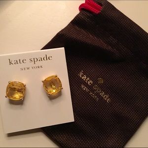 Kate Spade Large Yellow Gumdrop Stud Earrings