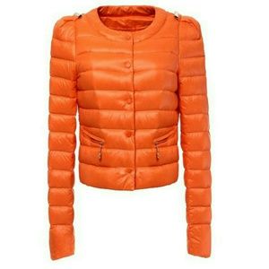 Orange Puffer Coat