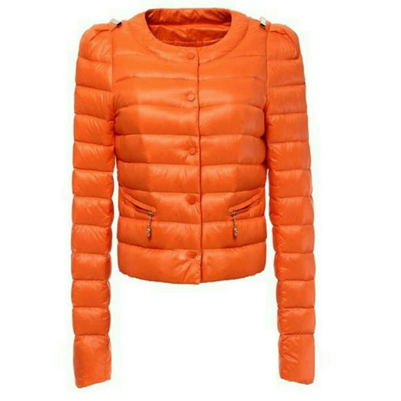 Orange Puffer Coat (Arm Length 27 inches)