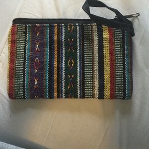 Tribal print wristlet
