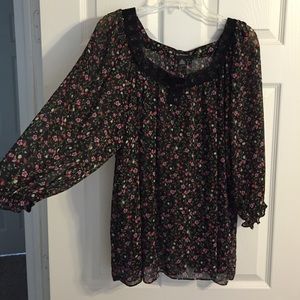 Sheer floral top