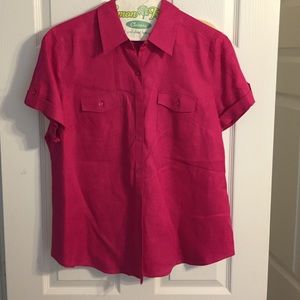 Pink linen top