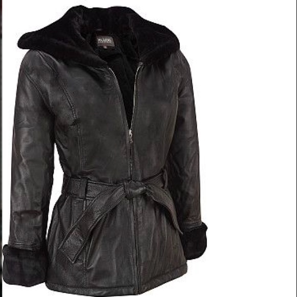 SOLD! Wilson's Leather Black Hooded lined