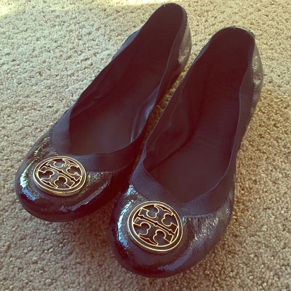 Tory Burch Shoes - Tory Burch patent leather black flats 8.5