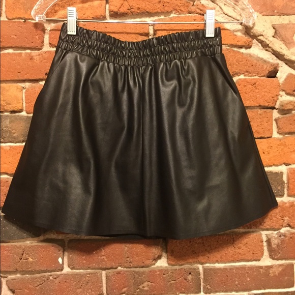 BCBG (faux) leather skirt