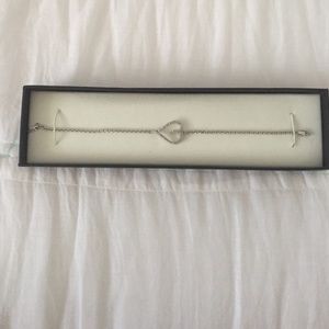 Zales silver heart bracelet