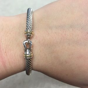 Cable buckle bracelet with Gold