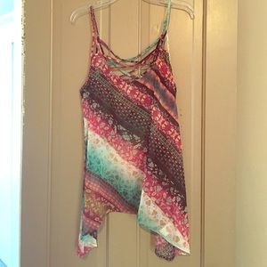 Dressy spaghetti strap tank