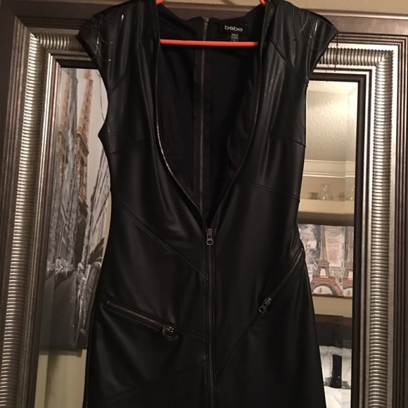 BEBE Faux leather dress