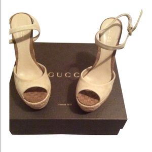 Gucci suede wedges