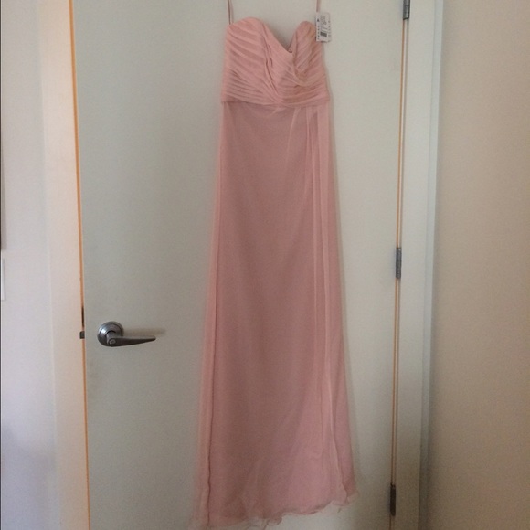 Amsale blush pink strapless bridesmaid dress (NWT)