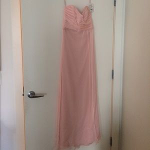 Amsale blush pink strapless bridesmaid dress (NWT)