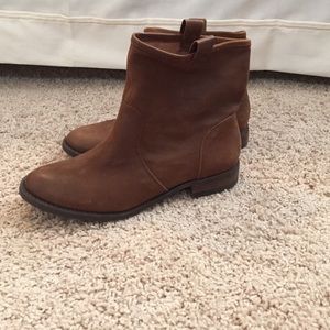 Brown sole society booties