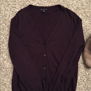 Gap Wine/plum colored boyfriend cardigan<3