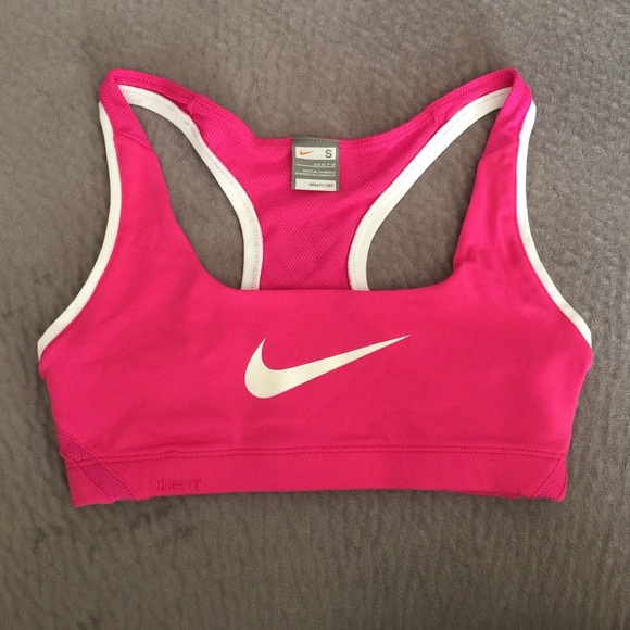 Nike Tops - Pink white nike fitdry sports bra small