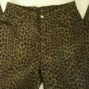 FENDI LEOPARD JEANS,  SIZE 32 X 31