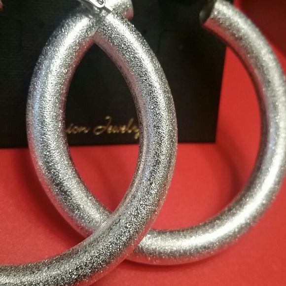 Silver Hoops - Picture 3 of 3