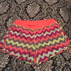 Colorful chevron gym shorts