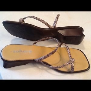 Made in Italy Sahara Snakeskin Sandals 7M