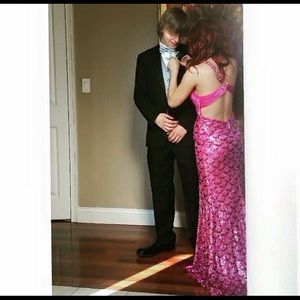 Sequined Long Prom Dress