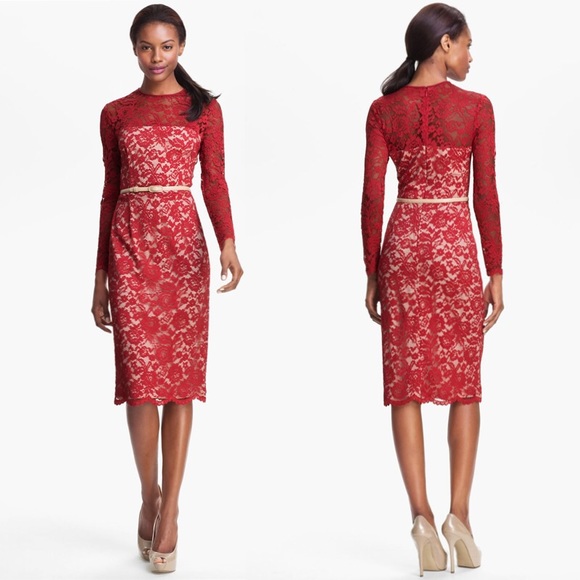 Maggy London red lace dress . HP 🌸 - Picture 2 of 4