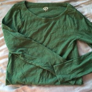 Hunter Green Long Sleeved J.Crew Painter Tee