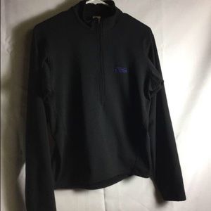Women's Patagonia 1/4 zip pullover Black Sz Med