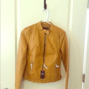 Mustard minus the leather Express jacket