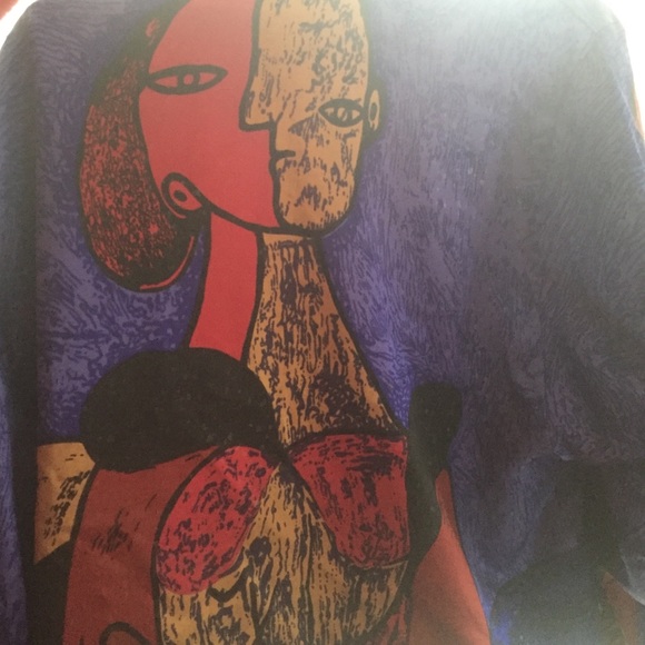 PICASSO-ESQUE PUFFY COAT