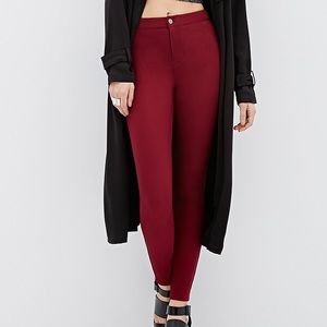 Burgundy high waisted pants