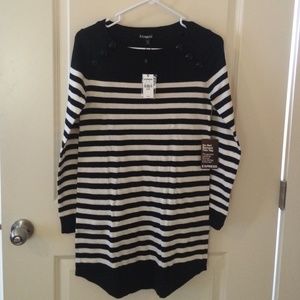 Black and white sweater dress