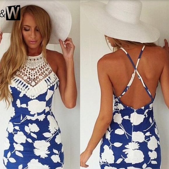 Floral Blue Dress