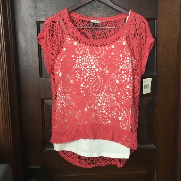 Coral Paisley Top