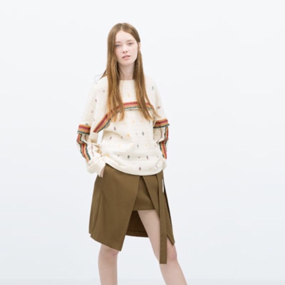 T shirt with long sleeve zara