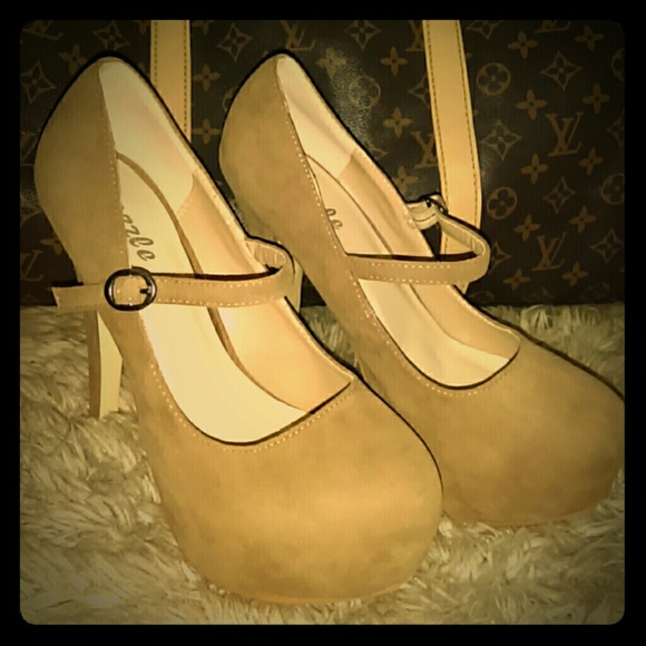 Suede Tan Platforms
