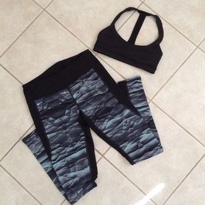 Zella Black Printed Leggings