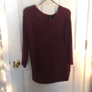 Maroon knit sweater