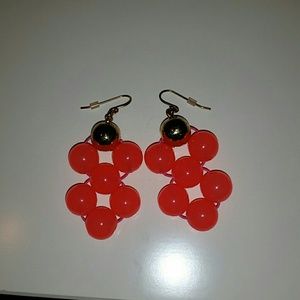 Kate Spade Dotz Chandelier Coral Earrings