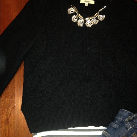 Madewell Blk Cableknit Sweater