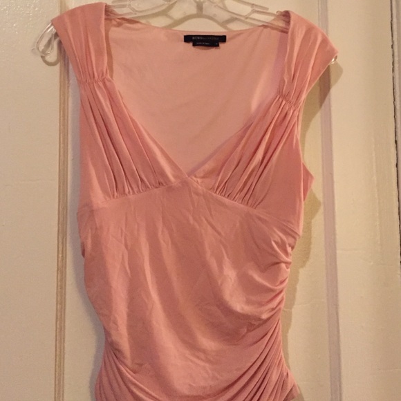BCBG ruched top. Never worn. Medium. Runs small
