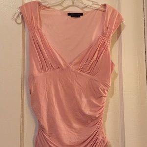 BCBG ruched top. Never worn. Medium. Runs small