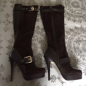 Brown knee high boots from Shoe Dazzle