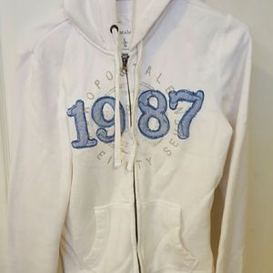 Aeropostale white zip up