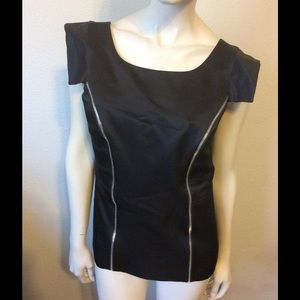 Frank Tell Zipper Mod Top